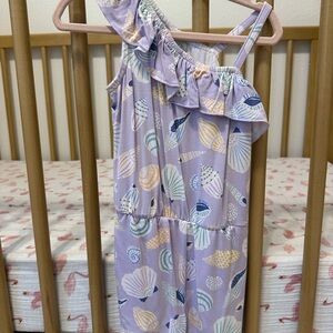 Little Sleepies Sandy Treasures One Shoulder Girls Romper